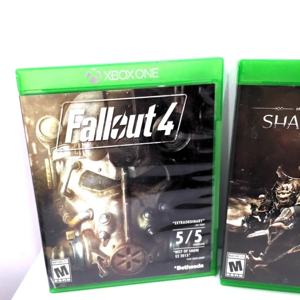 Xbox One 3 Game Lot Fallout 4 Shadow of War Sonic Frontier RPG Action Bundle CIB